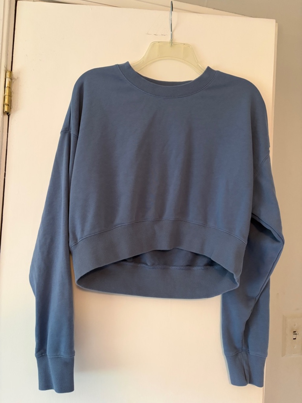 Blue Cropped Crewneck Sweatshirt - Women